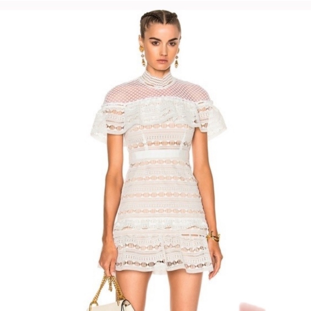 Self Portrait Yoki Frill Mini Dress